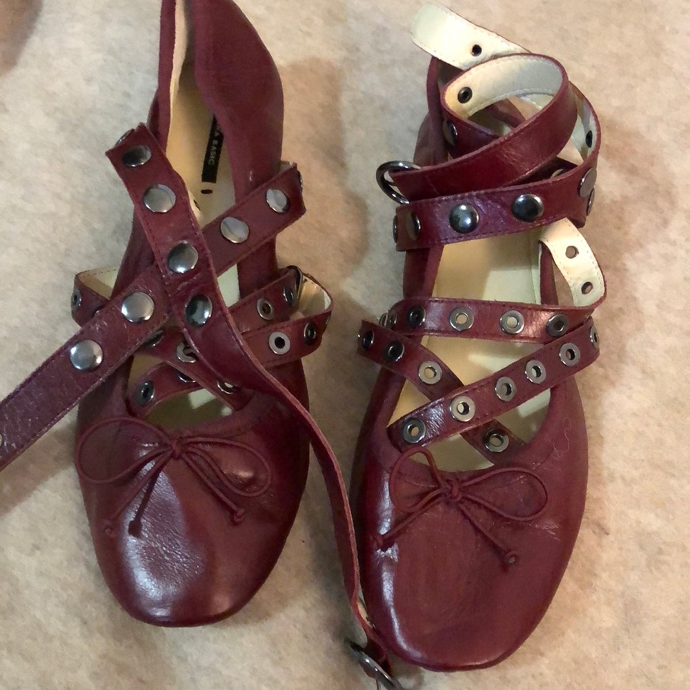 Zara wrap around “ballet” shoe for outside